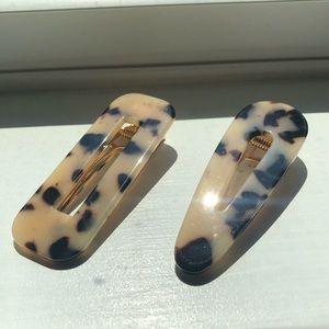 Marble Acrylic Hair Clips